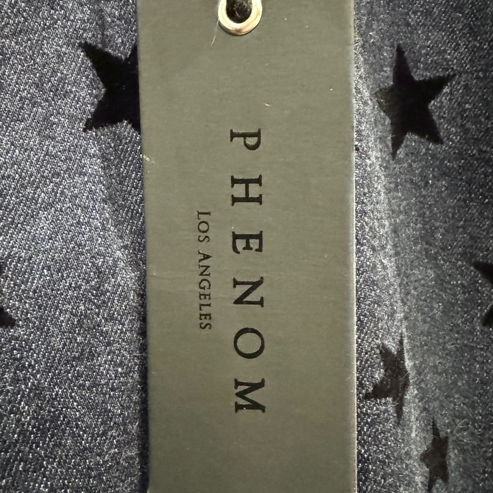 Phenom Los Angeles Men’s Rocker Blue Boot Cut Felt Stars Belt Jeans Waist 38 NWT - Picture 8 of 15